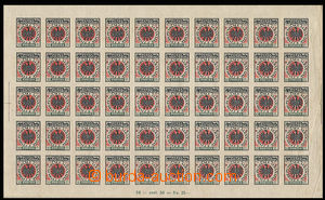 27203 - 1912 50ks neperforovaný arch známek 50cts tištěných v t