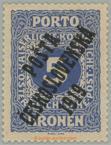 272091 -  Pof.81, Malé číslice 5K modrá, I. typ; smytá stopa, zk