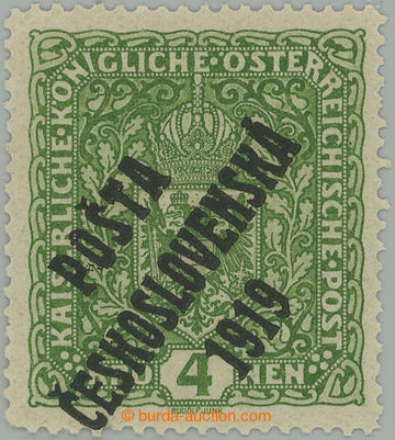 272095 -  Pof.50II, Znak 4K světle zelená, široká, přetisk I. ty