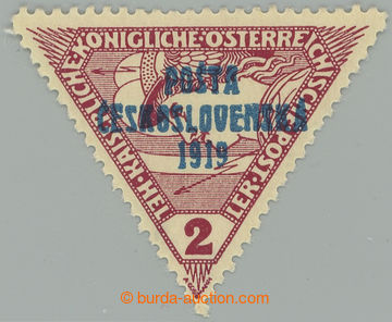 272102 -  Pof.55, Trojúhelník 2h hnědočervená, III. typ přetisk