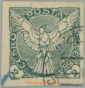272391 - 1918 Pof.NV1, Sokol v letu 2h zelená, raz. zn. s nejvýrazn