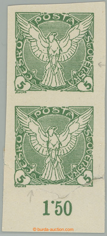 272404 - 1918 Pof.NV2RE, Sokol v letu 2h zelená, svislá 2-páska s 