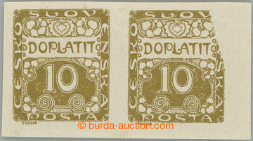 272419 - 1919 Pof.DL2 VV, Ornament 10h hnědoolivová, vodorovná 2-p