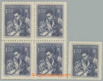 272567 - 1954 Pof.783, Povolání 1,20Kčs, 4-blok z dotisku (tmavš�