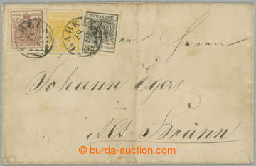 272598 -  dopis zaslaný do Brna, vyfr. 3-barevnou frankaturou známe