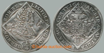 272639 - 1698 Leopold I. (1659-1705), ¼ tolar 1698 KB, Kremnica; zvl