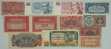 272647 - 1917-1994 SESTAVA / 12ks různých převážně čs. bankove