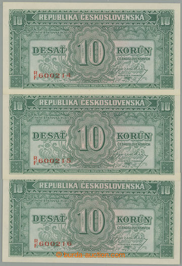 272650 - 1945 ČÍSELNÁ POSTUPKA / Ba.71, 10Kčs b.l. (1945), série