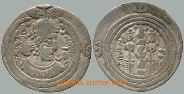 272668 - 591-628 SÁSÁNOVCI / Khosrow II. (591-628), Ag drachma, hmo
