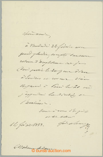 272827 - 1883 de LESSEPS Ferdinand (1805-1894), francouzský diplomat