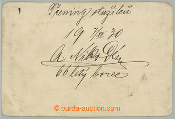 272836 - 1930 NIKODÉM Alfred (1864-1949), Prague businessman, owner 