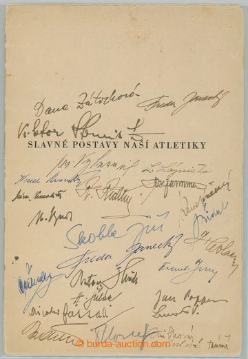 272845 - 1946 ATHLETICS / handwritten signatures much Czechosl. atlet