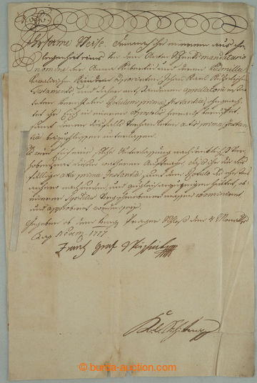 272876 - 1777 VĚŽNÍK Z VĚŽNÍK František Xaver (1711-1789), če