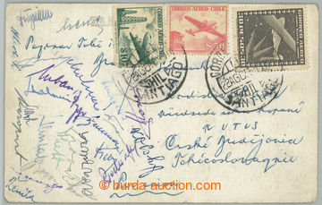 272975 - 1956 FOOTBALL / postcard sent from Santiaga de Chile from p�