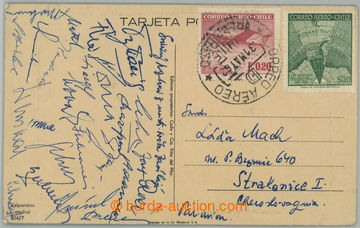 272979 - 1962 FOTBAL / MS 1962 V CHILE / pohlednice zaslaná z Chile 