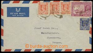 27324 - 1937? airmail letter to Prague, with SG.54, 3x 55, 59, CDS i