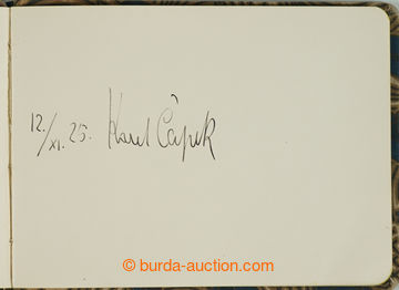 273275 - 1925 [SBÍRKY]  SPISOVATELÉ / zápisník s podpisy významn