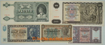 273296 - 1939-1942 SESTAVA / 5ks bankovek: 10Ks 1939, série Cd 5 (st