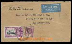 27332 - 1935 airmail letter to Czechoslovakia, with SG.340, 371, CDS
