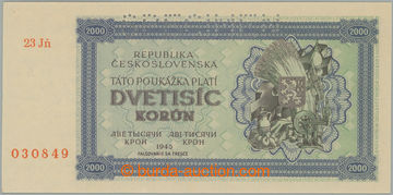273359 - 1945 Ba.69b, 2000K 1945, série 23 Jň, perforace SPECIMEN; 