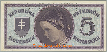 273371 - 1945 Ba.55a, 5Ks b.l. (1945), série D023, perforace SPECIME