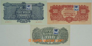 273373 - 1945 Ba.66-68, kompletní sestava 3ks kolkovaných Moskevsk�