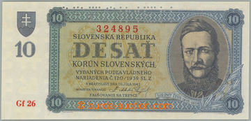 273376 - 1943 Ba.54b, 10Ks 1943, série Gf 26, perforace SPECIMEN nah