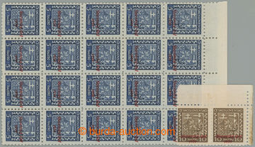 273483 - 1939 Sy.2 VPP + 3 ZPP, Znak 5h, horní krajový 20-blok s vo