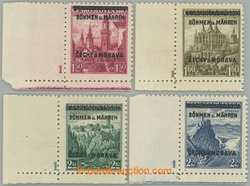 273489 -  Pof.12-15 DČ, sestava 4 levých dolních rohových zn. hod