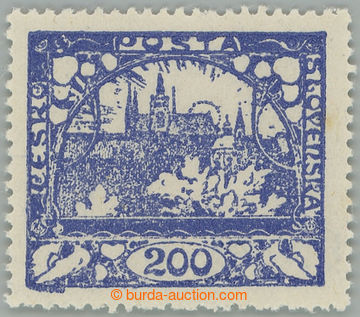 273508 -  Pof.22Aa, 200h fialově modrá, HZ 13¾ : 13½; nálepka, n