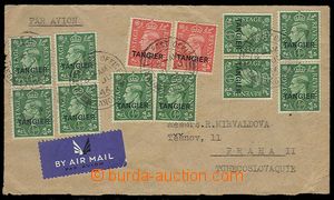 27351 - 1946 airmail letter to Czechoslovakia, with 14x 1/2d, 2x 1d,