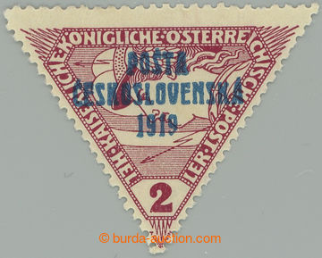 273519 -  Pof.55, Trojúhelník 2h hnědočervená, II. typ přetisku