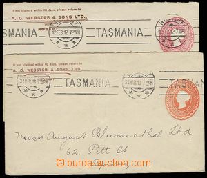 27352 - 1912-13 comp. 2 pcs of postal stationery covers Asch.3a I. I