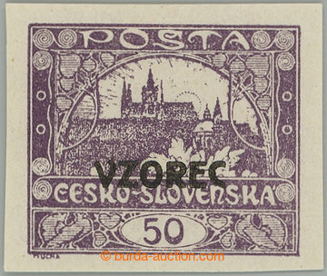 273530 -  Pof.15vz, 50h fialová s přetiskem VZOREC; nálepka, zk. V