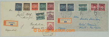 273548 - 1939 2x R dopis s bohatou frankaturou přetiskových zn., 1x