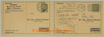 273556 - 1934-1939 CDV50, Znak 50h, 2ks prošlých dopisnic se soukro