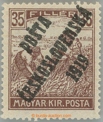 273557 -  Pof.109, 35f hnědá, I. typ; bez nálepky, vlastnická zna