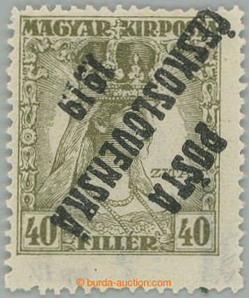 273563 -  Pof.122 Pp, Zita 40f olivová, převrácený přetisk, IV. 