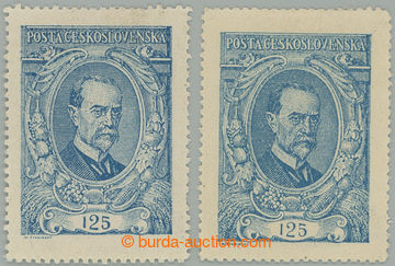 273568 -  Pof.140a, 125h ultramarínová, I. a II. typ; nálepky, zk.