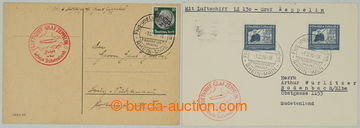 273583 - 1938 ZEPPELIN / SUDETENLANDFAHRT, sestava 2ks lísteků pře