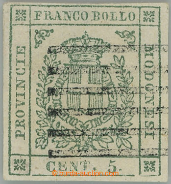 273592 - 1859 GOVERNO PROVVISORIO / Sass.12, Znak 5c zelená; bezvadn