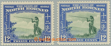 273598 - 1939 SG.310, 310a, Motivy 12c green and royal blue a green a