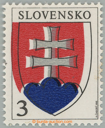 273603 - 1993 Zber.2 VV, Státní znak 3Sk, s výrazným posunem tisk