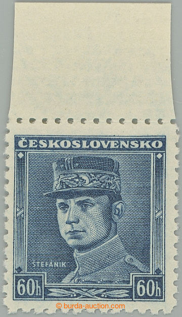 273622 - 1939 Sy.1, Modrý Štefánik 60h modrá s horním okrajem; b