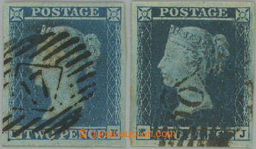 273635 - 1841 SG.13, 14, TWO PENCE BLUE pale blue a blue; bezvadné, 