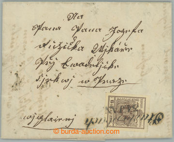 273652 - 1851 skládaný dopis zaslaný z Jilemnice do Prahy, vyplace