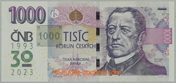 273661 - 2023 Ba.CZ32, 1000Kč 2008 s pamětním přítiskem na 30 le