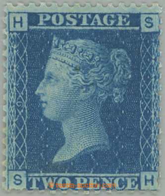 273668 - 1858-1876 SG.45, TWO PENCE blue, TD 9; neupotřebený kus s 