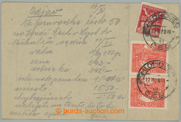 273691 - 1920 ZPÁTEČNÍ OHLÁŠKA / provizorní zpáteční ohláš