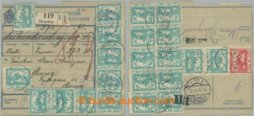 273698 - 1919 větší díl poštovní dobírkové průvodky na cenn�